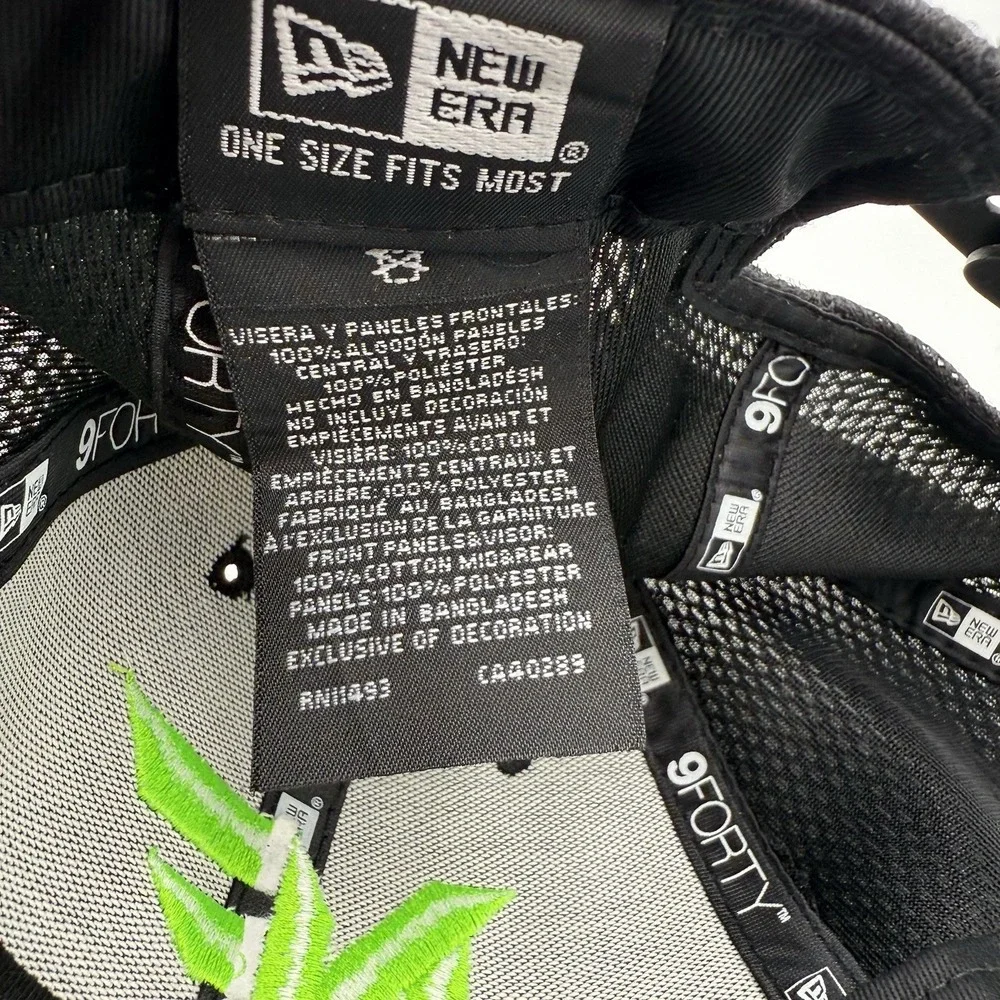 New Era Mesh Snap Back Black & Neon Green Not Fungible Cap 9FORTY‎ Crypto NEW